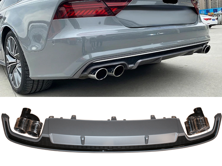 Audi A7 LIFT 4G8 (2014–2017) Rear Diffuser – S7 Style